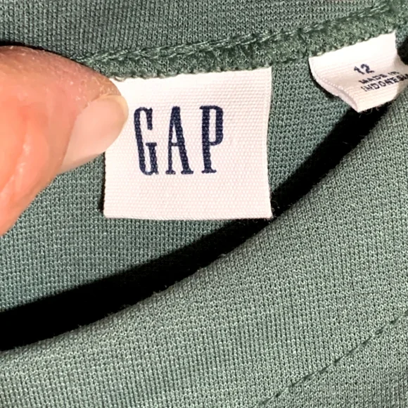 GAP Sage Green Sleeveless Flared Peplum Dress size 12 - Picture 11 of 13